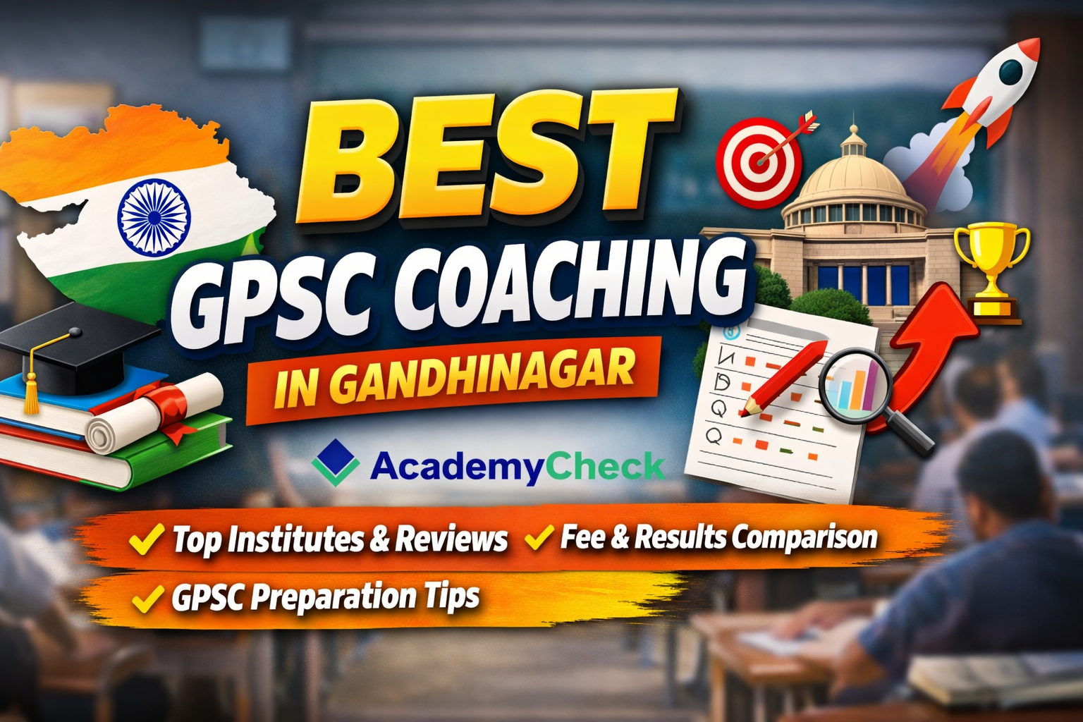 Best GPSC Coaching Institutes in Gandhinagar for 2026 – Fees, Faculty & Reviews